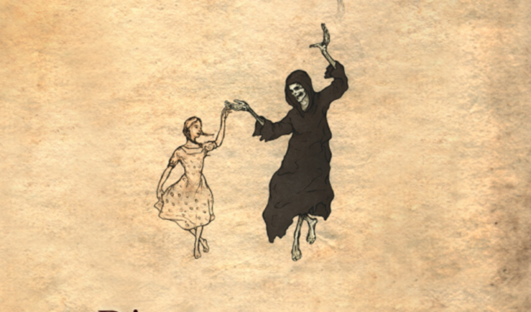 Das Buchcover von "Die Bücherdiebin" zeigt symbolhaft den Tod, wie er mit einem Mädchen tanzt.